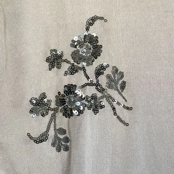 ⛔️ PENDING SALE⛔️ZARA SEQUIN EMBROIDERED WRAPBLOUSE MINK 2731/281/191/021 - Picture 7 of 12